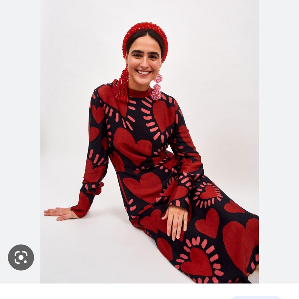 FARM Rio Hearts Midi Dress - perfect for Valentine’s Day! Ships thru Feb 10